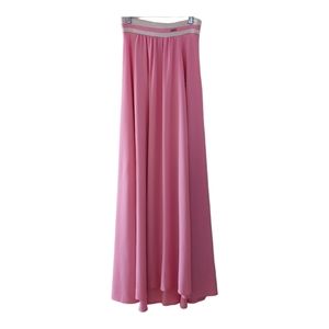 ALESSA Bubble gum A-line Single Slit Maxi Skirt Size S